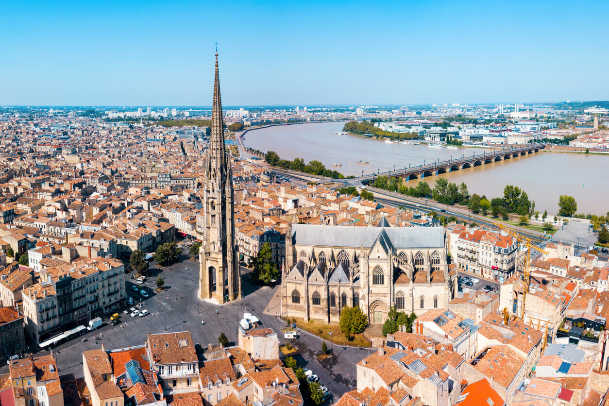 Gironde: Vue aérienne de Bordeaux, Aquitaine Gironde: Vue aérienne de Bordeaux, Aquitaine