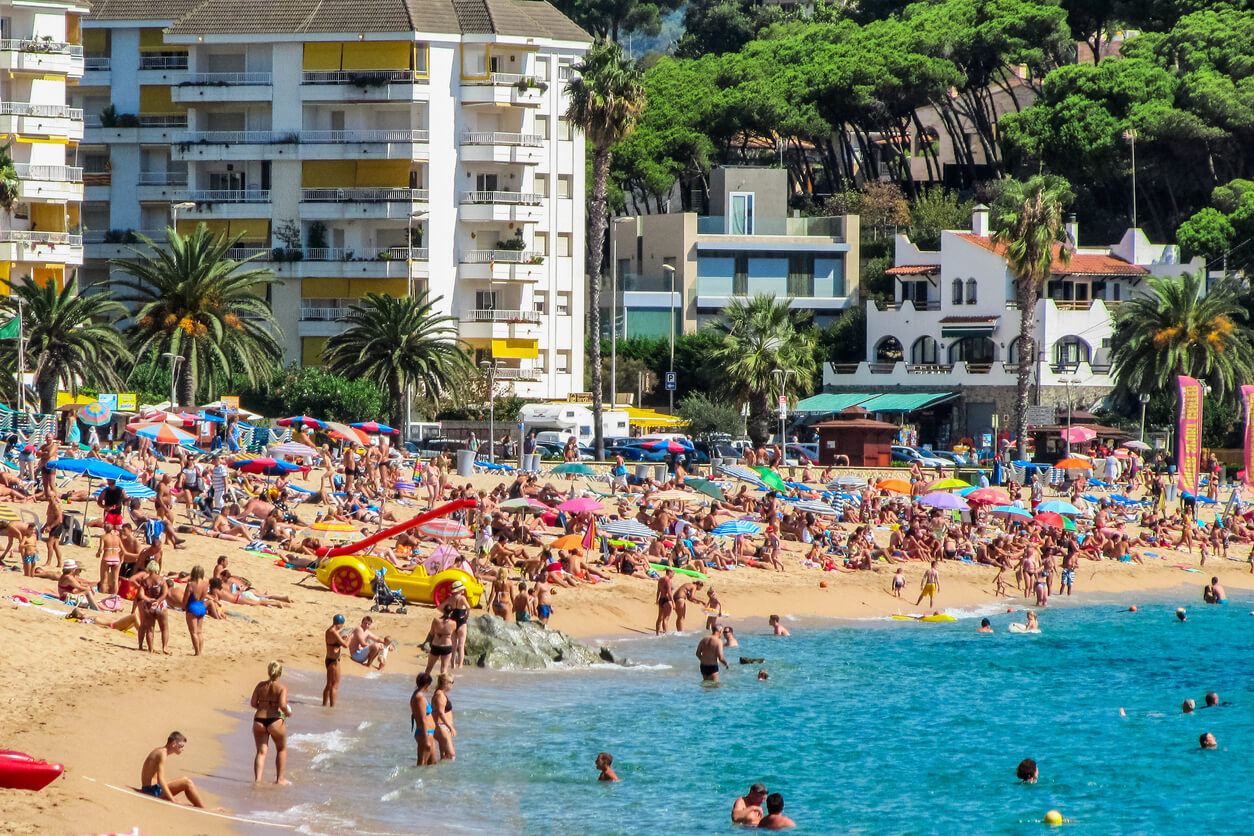 Lloret de Mar : Plage à Lloret de Mar en Espagne Lloret de Mar : Plage à Lloret de Mar en Espagne