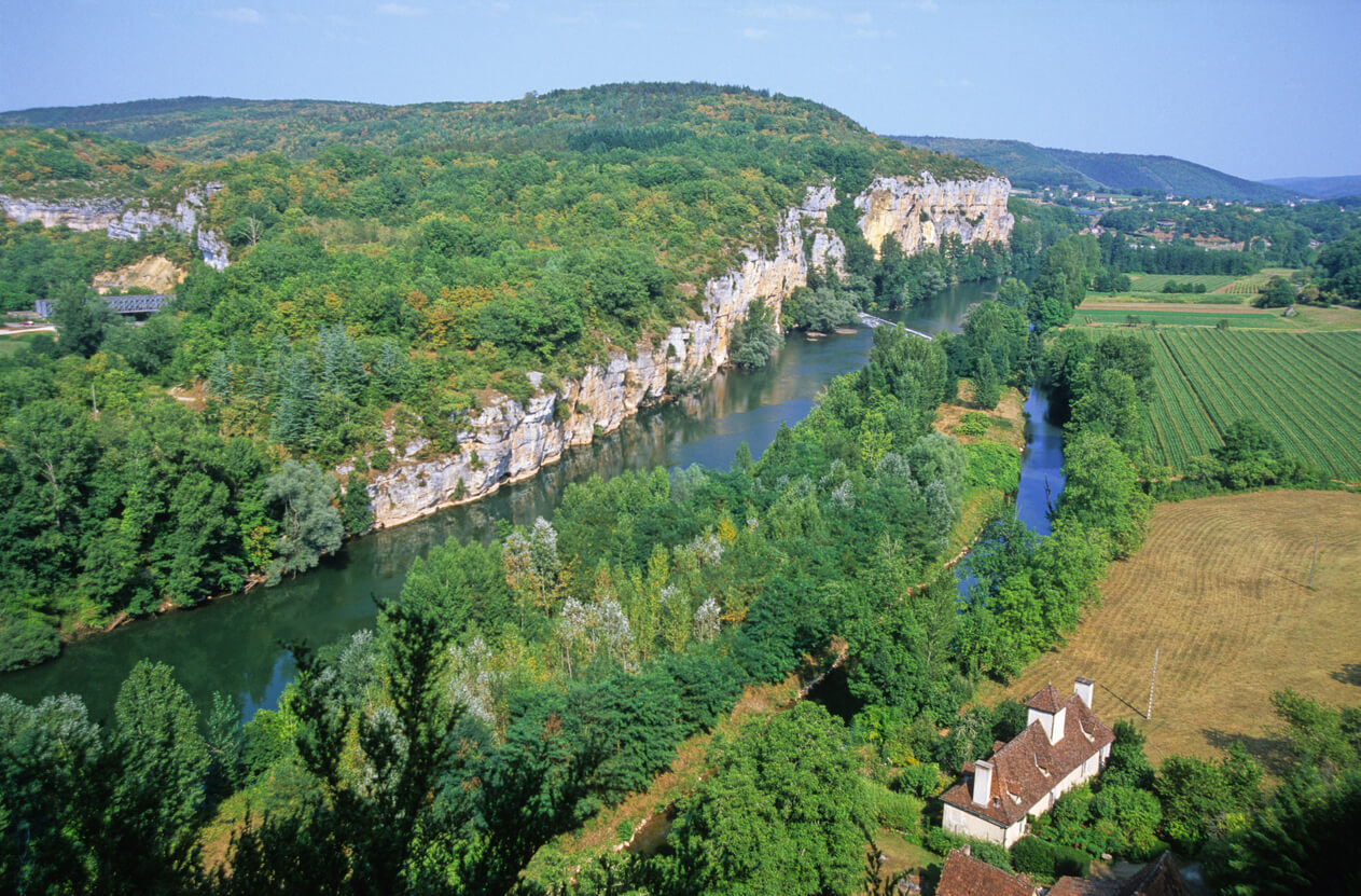 Departement Lot: La vallée du Lot Departement Lot: La vallée du Lot
