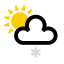 Delvis snö i närheten