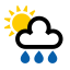 Häftiga regn-dusch